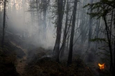 Un feu de forêt près deu village de Bias-Kiouïol (Russie) le 26 juillet 2021
