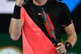 Le Britannique Kyle Edmund face au Croate Marin Cilic en demi-finales de l'Open d'Australie, le 25 janvier 2018 à Melbourne