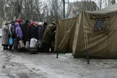 Distribution de vêtements à Avdiivka, dans la région de  Donetsk, le 5 février 2017 