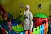 La Syrienne Dania Abdulbaqi, ingénieure, dans la crèche qu'elle a ouverte en Turquie, le 2 mai 2018