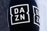 Logo de la plateforme de streaming britannique DAZN, qui a acquis une partie des droits de diffusion de la Ligue 1, en photo le 25 septembre 2021 au stade San Siro de Milan