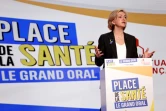 La candidate LR à la présidentielle Valérie Pécresse lors d'un grand oral sur la santé, le 1er mars 2022 à Paris
