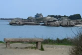 A Trégastel, sur la Côte de Granit Rose, en Bretagne le 9 mars 2021