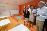 La ministre de l'Education nationale Najat Vallaud-Belkacem lors de l'inauguration de l'école primaire Theodore Monod le 27 août 2016 à Sadirac 