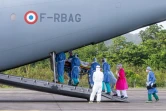 Transfert d'un malade du Covid-19, par avion depuis Matoury, près de Cayenne, vers les Antilles françaises, le 28 juin 2020