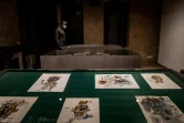 Exposition d'?uvres attribuées à Basquiat, dans la galerie Volcano à Nuits-Saint-Georges (Côte d'Or), le 7 octobre 2020