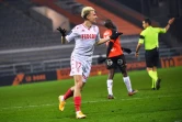 Le milieu russe de Monaco, Aleksandr Golovin (c), buteur pour son retour lors du match de Ligue 1 à Lorient, le 6 janvier 2021