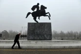 La statue d'Alexandre le Grand à Tessalonique en Grèce le 17 janvier 2018