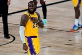 LeBron James après la défaite des Los Angeles Lakers contre les Toronto Raptors en NBA le 1er août 2020 à Lake Buena Vista, en Floride