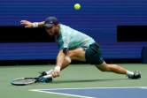 Le Français Corentin Moutet lors de son 8e de finale à l'US Open, perdu face au Norvégien Casper Ruud, le 4 septembre 2020 à New York