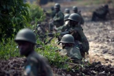 Des soldats congolais en position près d'un village proche de Goma, dans l'est de la RDC, le 16 juillet 2013