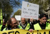 Dans le défilé des "gilets jaunes" à Paris, le 13 avril 2019
