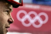 Le Français Alexis Pinturault répond aux questions des journalistes, après un entraînement sur la piste de Yanqing, le 12 février 2022 aux Jeux olympiques de Pékin