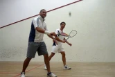 Christophe André, champion de La Réunion de squash (à gauche), a battu Pierre Canto (Photo Arnaud de Ribas