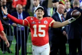 La joie de Patrick Mahomes après avoir remporté avec les Kansas City Chiefs la finale du Super Bowl au détriment des San Francisco 49ers, le 2 février 2020 à Miami  