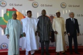 (g-d) Les présidents du G5 Sahel le Malien Ibrahim Boubacar Keita, le Nigérien Mahamadou Issoufou, le Burkinabè Roch Marc Christian Kaboré, le Tchadien Idriss Déby et le Mauritanien Mohamed Ould Cheikh El Ghazoouani, le 15 décembre 2019 à Niamey, au Niger