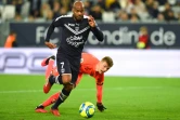 L'attaquant de Bordeaux Jimmy Briand déborde le gardien de Dijon Runar Alex Runarsson et va marquer, le 15 février 2020 à Bordeaux 