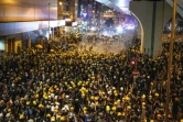 La police disperse des manifestants à l'aide de gaz lacrymogènes le 21 juillet 2019 à Hong Kong