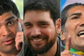 Les candidats à la présidentielle en Equateur. De gauche à droite: Luisa Gonzalez, Otto Sonnenholzner, Jan Topic, Yaku Perez et Christian Zurita  