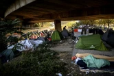 Un camp de migrants, le 16 septembre 2020, dans le nord de Paris