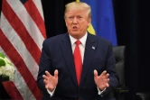 Le président américain Donald Trump répond aux questions des journalistes lors de sa rencontre avec 
son homologue ukrainien Vladimir Zelensky à New-York, le 25 septembre 2019
