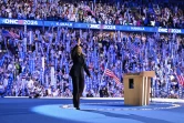 La vice-présidente américaine et candidate démocrate Kamala Harris, lors de la convention démocrate à Chicago, le 22 août 2024