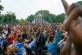 Des manifestants réunis à l'appel d'une organisation étudiante bangladaise lancent un appel à la désobéissance civile après les affrontements qui ont fait plus de 200 morts en juillet, le 3 août 2024 à Dacca 