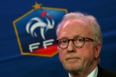 Jacques Rousselot, président de Nancy et candidat à la présidence de la FFF, en conférence de presse, le 7 mars 2017 à Paris