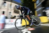 Nairo Quintana, le 15 juillet 2016 au départ du contre-la-montre de la 13e étape du Tour de France