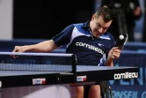 Le pongiste Florian Merrien, triple médaillé olympique, ici lors des Championnats de France de tennis de table, le 2 mars 2014 au Vendespace à Mouilleron-le-Captif
