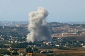 Un nuage de fumée s'élève du site d'une frappe aérienne israélienne qui a ciblé le village de Zawtar el Charkiyeh, dans le sud du Liban, le 4 novembre 2024