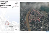 Dégâts à Wajima après le séisme