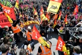 Les manifestants rassemblés au métro Tolbiac, dans le 13e arrondissement de Paris, le 13 avril 2018