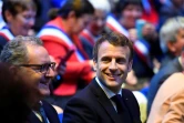 Richard Ferrand et Emmanuel Macron aux assises des maires bretons à Saint-Brieuc, le 3 avril 2019