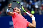 L'Espagnol Rafael Nadal face au Russe Andrey Rublev en quarts de finale de l'US Open, le 6 septembre 2017 à New York