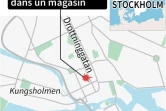 Localisation du centre de Stockholm, où un camion a foncé sur la foule, tuant et blessant plusieurs personnes