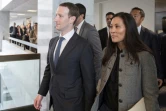Mark Zuckerberg et son épouse Priscilla Chan au Congrès à Washington le 9 avril 2018