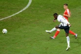 Le milieu de terrain français Paul Pogba face à la Suisse lors de l'Euro, le 19 juin 2016 à Lille