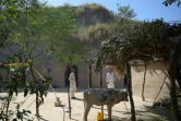 Dans le village de Hasan Abdal, les trois quarts des 4.000 habitants ont des logements troglodytiques, le 6 octobre 2018 au Pakistan
