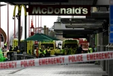 Des ambulances sur les lieux d'une fusillade dans le centre d'Auckland, le 20 juillet 2023 en Nouvelle-Zélande
