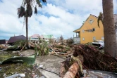 Une photographie prise le 7 septembre 2017, montrant les dégâts causés par Irma sur l'île de Saint-Martin