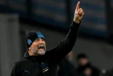 L'entraîneur argentin Jorge Sampaoli avec l'OM lors de la réception  Angers au stade Vélodrome, le 4 février 2022 