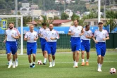 Les Russes à l'entraînement à Sotchi, le 6 juillet 2018, à la veille du match contre la Croatie
