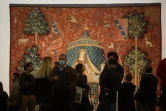 Des visiteurs à l'exposition "La Dame à la licorne", au musée des Abattoirs, à Toulouse, le 29 octobre 2021