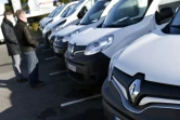 Des Renault garées sur le parking d'un garage de Saint-Herblain, dans l'ouest de la France, le 15 janvier 2016