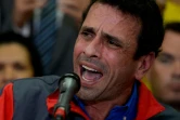 Le leader de l'opposition vénézuelienne Henrique Capriles s'exprime ai au cours d'une conférence de presse à Caracas le 21 octobre 2016