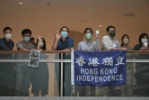 Manifestation dans un centre commercial de Hong Kong, le 28 mai 2020