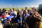 La Première ministre Elisabeth Borne en campagne pour les législatives dans le Calvados le 21 mai 2022