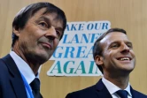 Nicolas Hulot et Emmanuel Macron à la COP23 de Bonn en Allemagne, le 15 novembre 2017