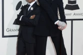 Madonna avec son fils David Banda Mwale Ciccone Ritchie au Grammy Awards, le 26 janvier 2014 à Los Angeles